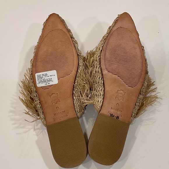 SARAH STEWART Eliza Raffia Handcrafted Mules Size 9 NWT - Picture 5 of 12